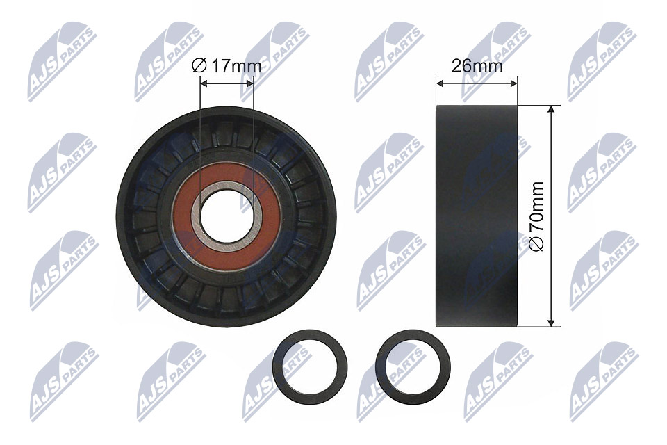 Ролик bmw 3 97-13 5 01-10 6 02-10 7 00-08 x3 03-10 x5 99-13 x6 06-14 ssang yong actyon 06- k NTY RNK-BM-004