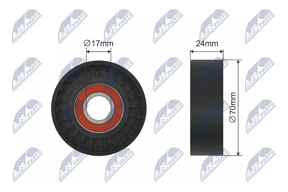 Ролик ford focus ii 04-11 c-max 07-10 NTY RNK-FR-015