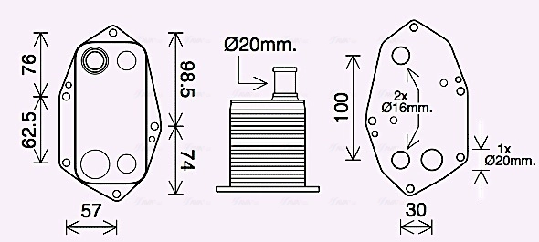 Радиатор масляный AVA QUALITY COOLING BW3571