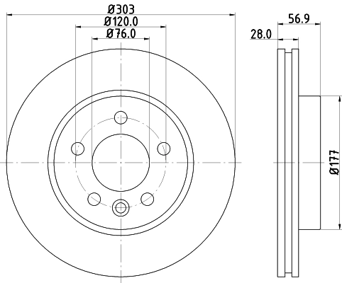 Диск тормозной DON PCD11652