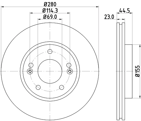 Диск тормозной DON PCD12502