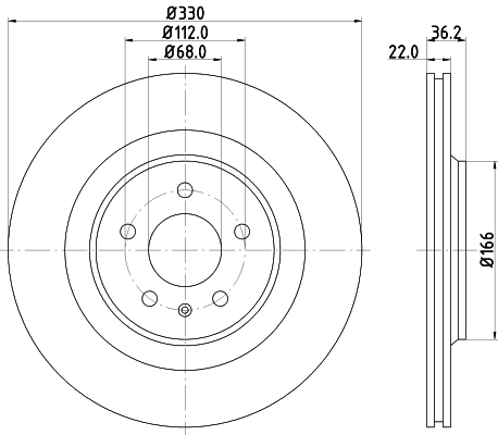 Диск тормозной DON PCD12812