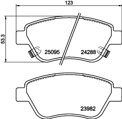 Комплект колодок для дисковых тормозов DON PCP1057