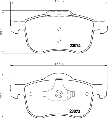 Комплект колодок для дисковых тормозов DON PCP1313