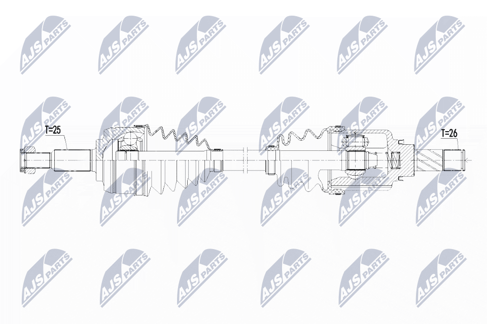 Полуось renault 1.2tce1.5dci1.6 dokker 12- lodgy 12- правая NTY NPW-RE-113
