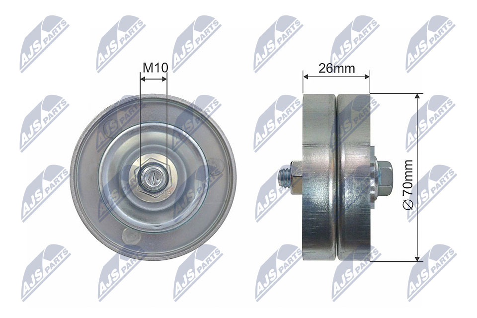 Ролик bmw 3 (e46) 5 (e39) 2.0d 02.98-09.03 NTY RNK-BM-037