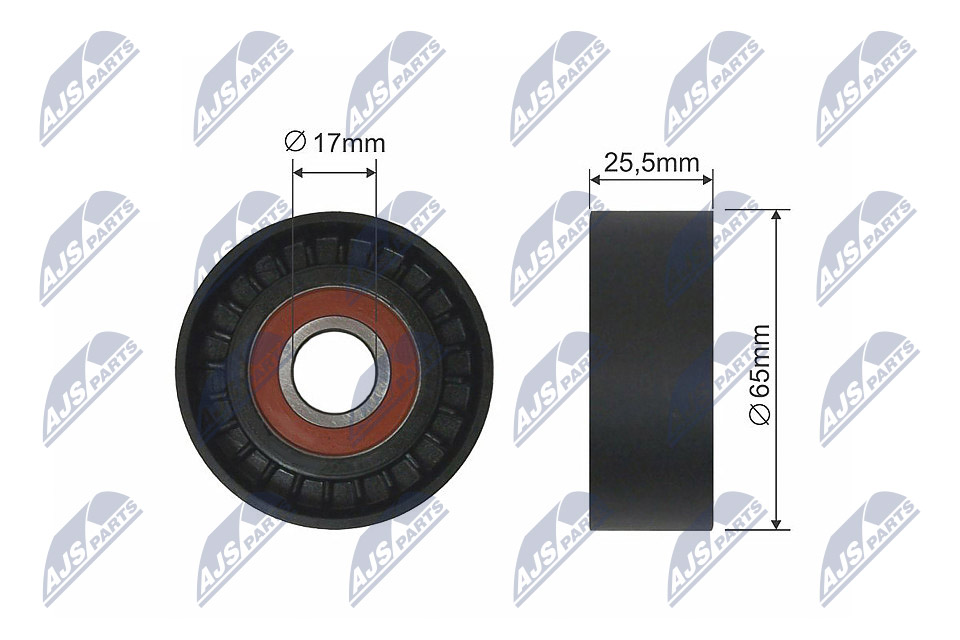 Ролик opel astra h 1.9cdti 2004-vectra c 1.9cdti 2004-saab 9-3 1.9tid 2004- NTY RNK-PL-004