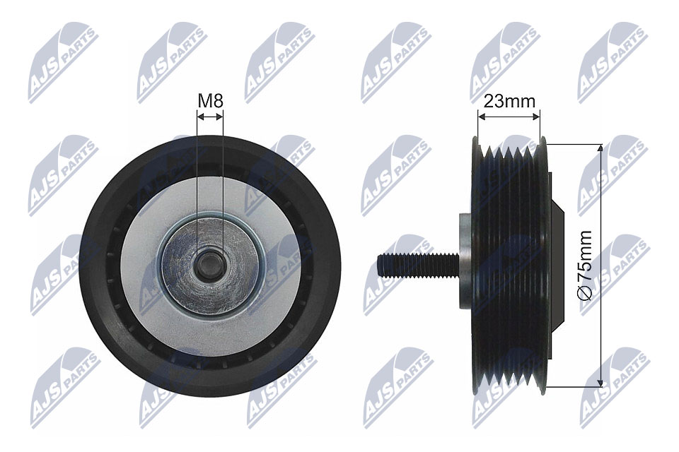 Ролик opel astra f combo/minivan corsa b omega a senator b tigra 1.4-3.0 03.87-10.01 NTY RNK-PL-032