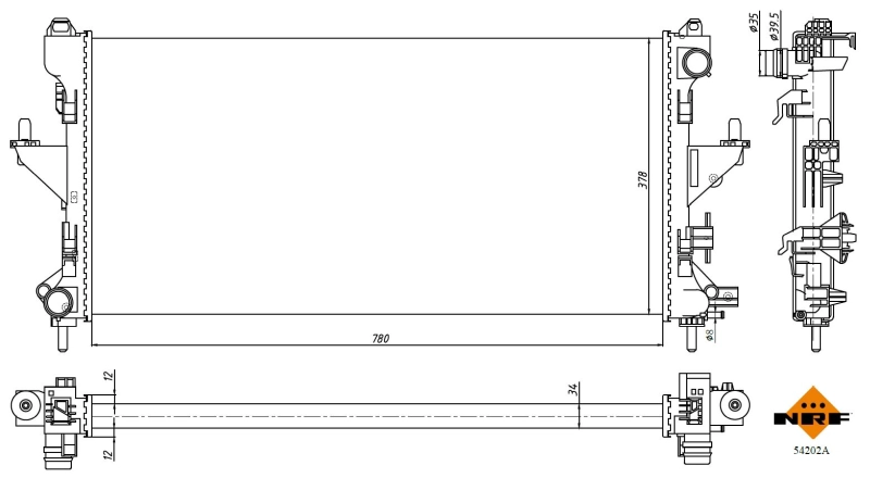 Радиатор охлаждения NRF 54202A