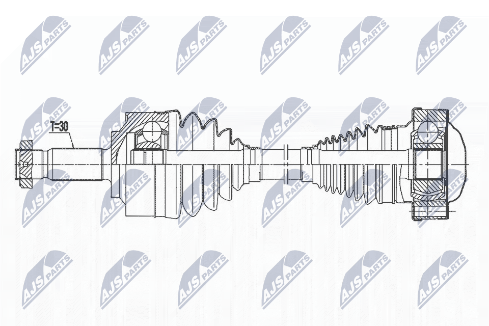 Полуось mb vito/viano 4matic 10- передняя l/r NTY NPW-ME-126