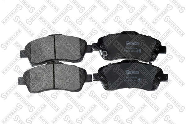 1057 002b-sx колодки дисковые передние с антискр. пл. STELLOX 1057 002B-SX