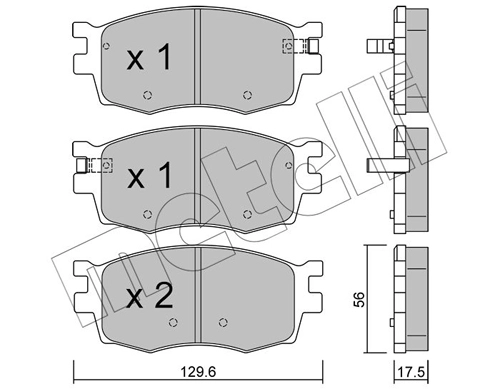 Тормозные колодки METELLI 22-0724-0