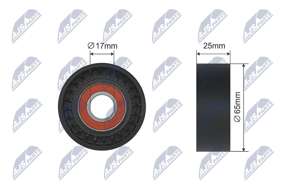 Ролик ручейкового ремня chevrolet aveo opel corsa e 1.3d 07.11- NTY RNK-PL-023