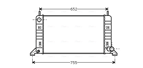 Радиатор охлаждения двигателя AVA QUALITY COOLING FD2078