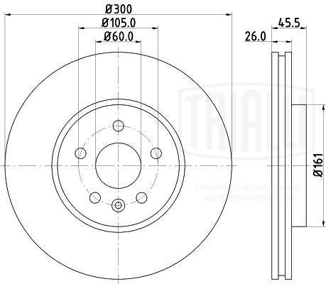 Диск тормозной TRIALLI DF 210207