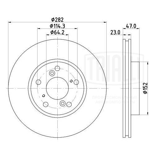 Диск тормозной TRIALLI DF 230105