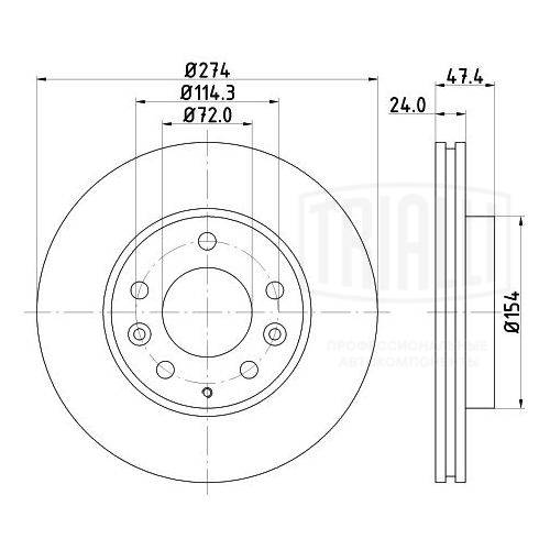 Диск тормозной TRIALLI DF 250104