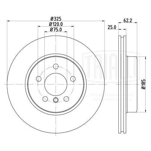 Диск тормозной TRIALLI DF 263920