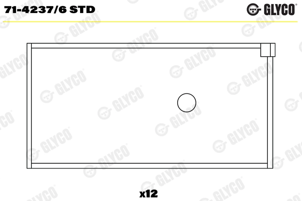 71-4237/6 std вкладыши шатунные к-т std GLYCO 71-4237/6 STD