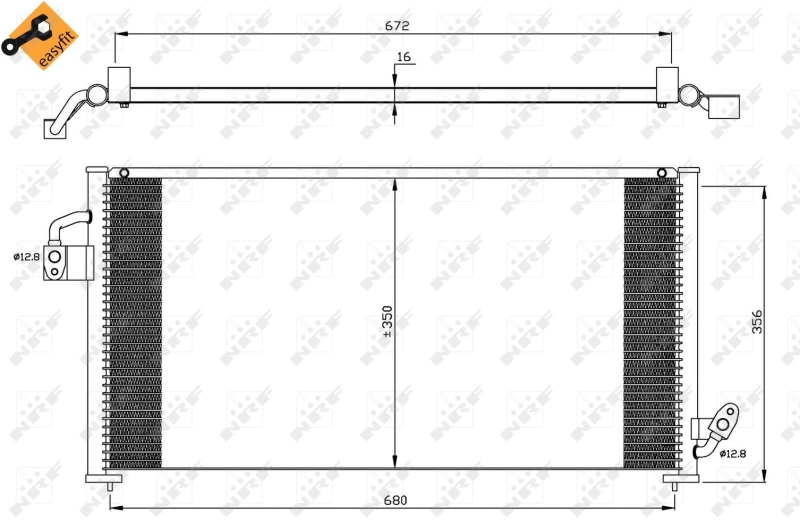 Радиатор кондиционера NRF 35523