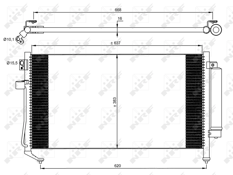 Радиатор кондиционера NRF 35869