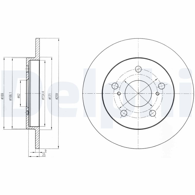 Тормозные диски DELPHI BG4233