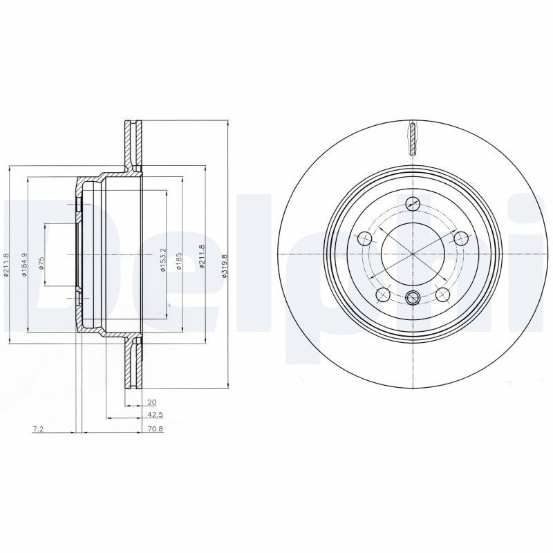 Тормозные диски DELPHI BG4168