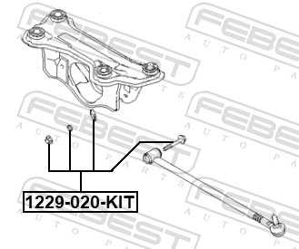 Болт с эксцентриком ремкомплект FEBEST 1229-020-KIT