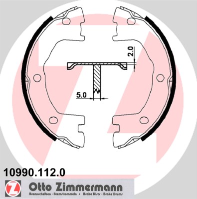 Колодки ручника ZIMMERMANN 10990.112.0