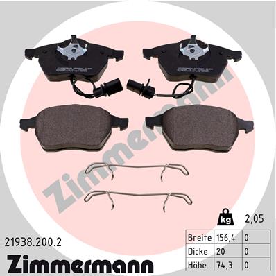 Тормозные колодки ZIMMERMANN 21938.200.2