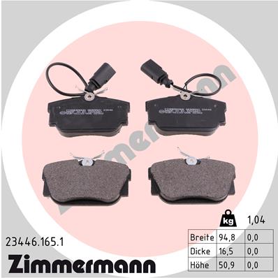 Тормозные колодки ZIMMERMANN 23446.165.1