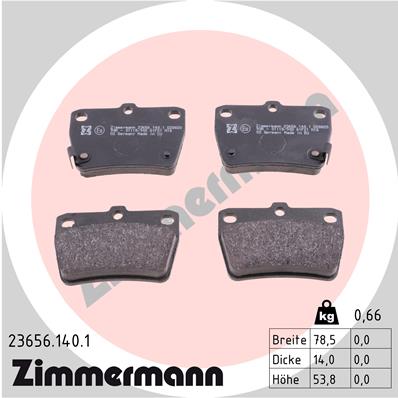 Тормозные колодки ZIMMERMANN 23656.140.1