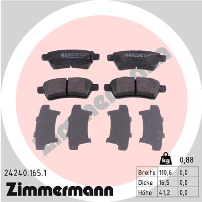 Тормозные колодки ZIMMERMANN 24240.165.1