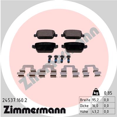 Тормозные колодки ZIMMERMANN 24537.160.2