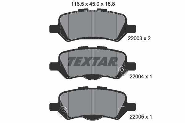 Тормозные колодки TEXTAR 2200301