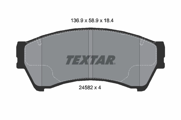 Комплект колодок дисковых TEXTAR 2458201