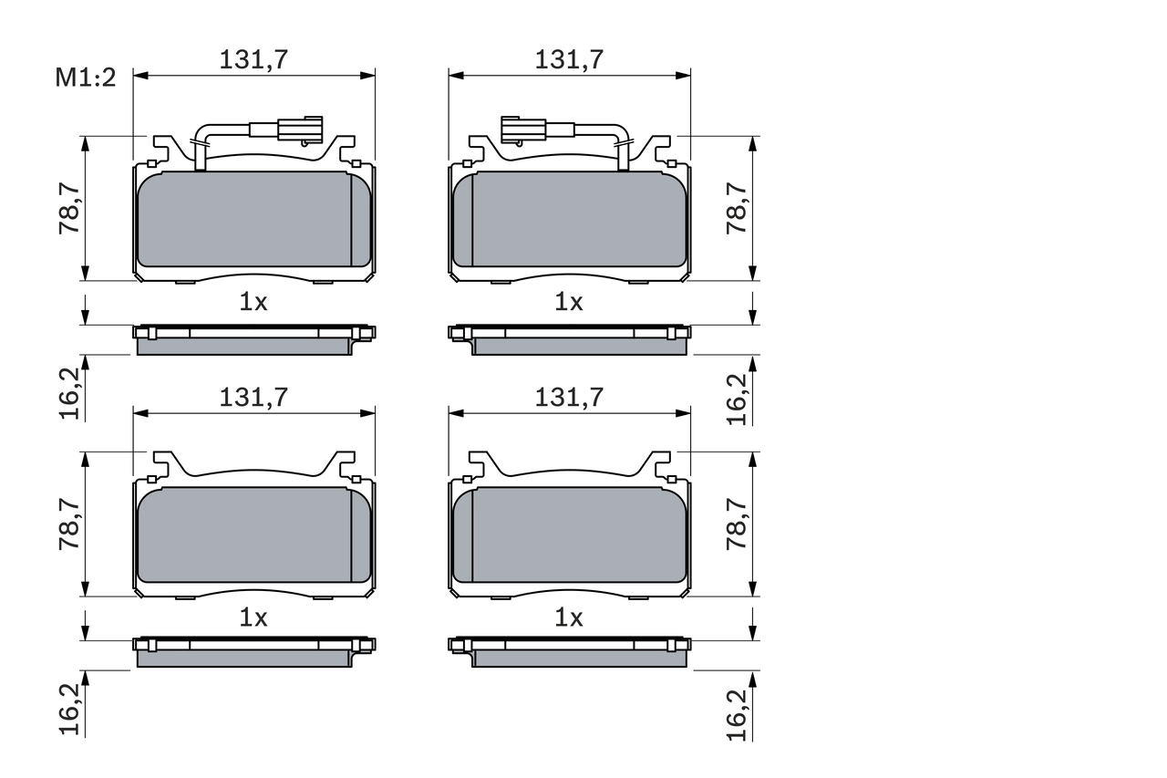 К-т дисков. тормоз. колодок BOSCH 0986424851