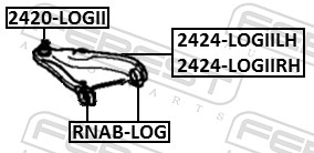 2424-logiilh рычаг передний левый FEBEST 2424-LOGIILH