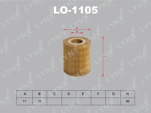 Масляный фильтр LYNXAUTO LO-1105