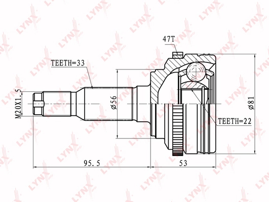 Шрус LYNXAUTO CO-1808A