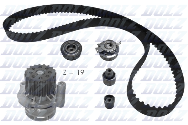 Комплект грм с водяным насосом a251 vag DOLZ KD156