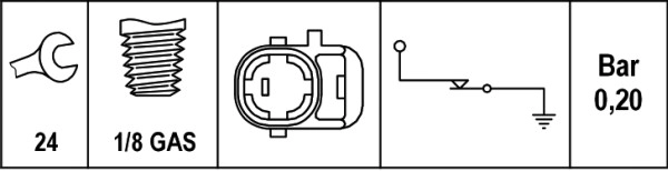 Датчик давления масла HELLA/BEHR/PAGID 6ZL003259-511