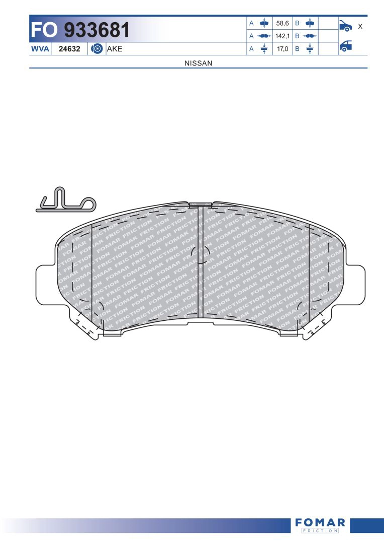 Тормозные колодки FOMAR FRICTION FO933681