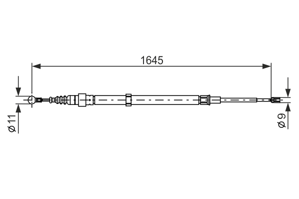 1 987 482 191 трос ручника лев.+прав. BOSCH 1 987 482 191