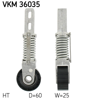 Ролик натяжителя ручейкового ремня SKF VKM36035