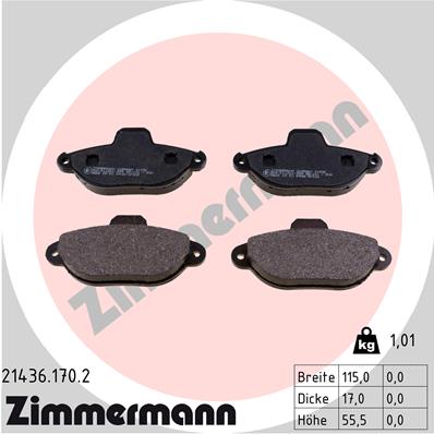 Тормозные колодки ZIMMERMANN 21436.170.2