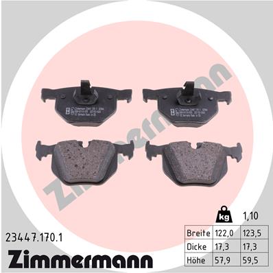 Тормозные колодки ZIMMERMANN 23447.170.1