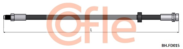 92.bh.fd015 шланг тормозной COFLE 92.BH.FD015
