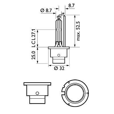 Лампа газоразрядная d2s 85v 35w d2s xenon longerlife 1шт PHILIPS 85122SYC1