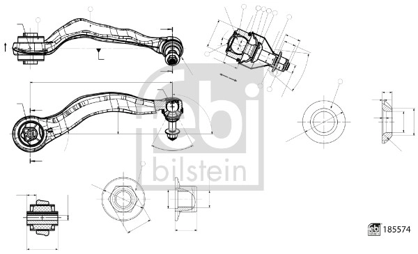 Рычаг подвески с шаровой опорой FEBI BILSTEIN 185574